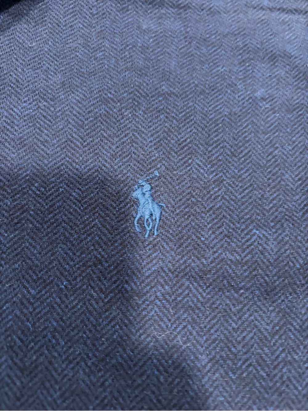 Ralph Lauren Navy Long-Sleeve Polo with Light Blue Pony-XL